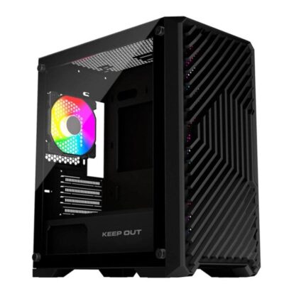 Caja ordenador gaming keep out xc – 220 glass matx argb cristal templado negro