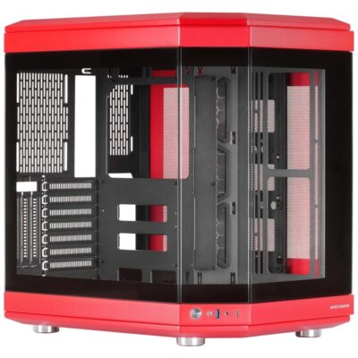 Caja ordenador mars gaming mc – 3t atx cristal templado rojo