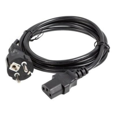 Cable schuko a c13 lanberg 1.8m – hembra – hembra – negro