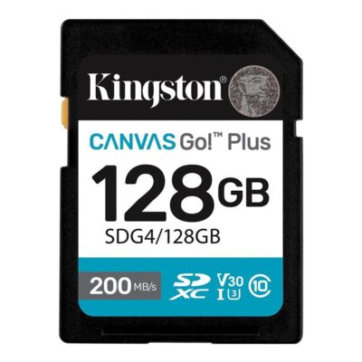 Tarjeta memoria sdxc 128gb kingston canvas go! plus uhs – i u3 cl10