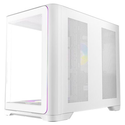 Caja ordenador gaming antec c5 curve argb atx cristal templado blanca