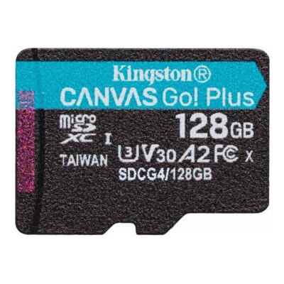 Tarjeta memoria micro sdxc 128gb kingston canvas go! plus uhs – i clase 10