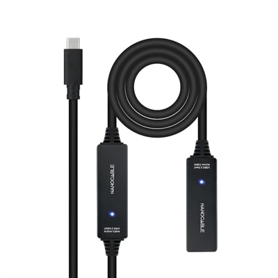 Cable prolongador nanocable con amplificador usb 3.2 gen1 usb – c – m – usb – c – h 10 m