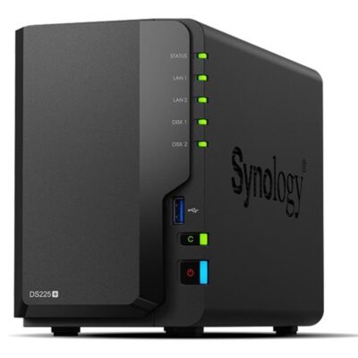 Servidor nas synology disk station ds225+ 2gb gigabit ethernet