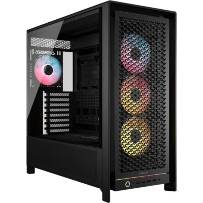 Caja ordenador gaming corsair frame 5000d rs atx argb cristal templado negra