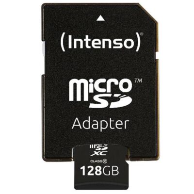 Tarjeta memoria micro sd intenso 128gb cl10 + adaptador sd
