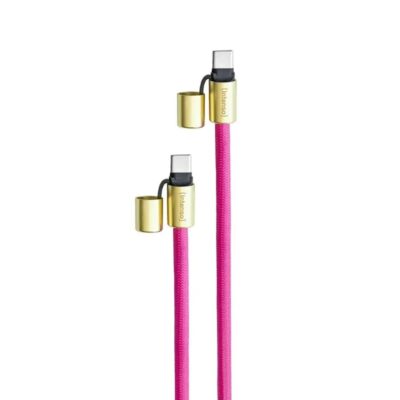 Cable usb tipo c intenso 1.65m – macho – macho – rosa