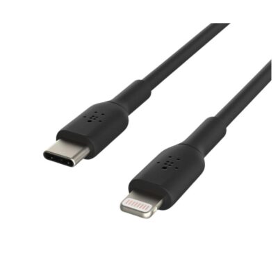 Cable lightning a usb tipo c belkin 2m – macho – macho – negro – trenzado