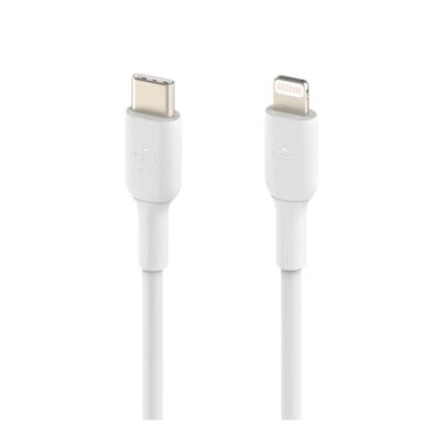 Cable lightning a usb tipo c belkin 2m – macho – macho – blanco – trenzado