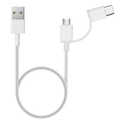 Cable micro usb – usb tipo c a usb tipo a xiaomi 1m – macho – macho – blanco