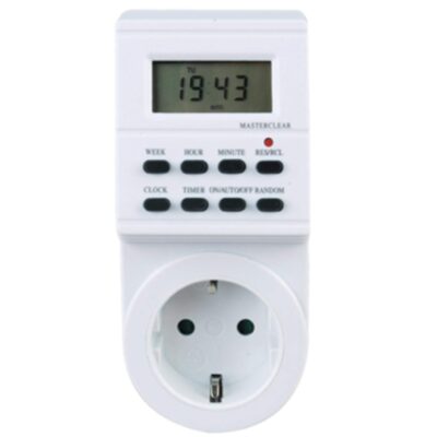 Programador silver electronic digital – semanal – 3600w – 250v – 16a – 50hz – ip 20 – ajustable multifuncion