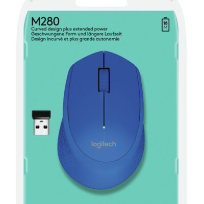 Mouse raton logitech m280 optico wireless inalambrico azul