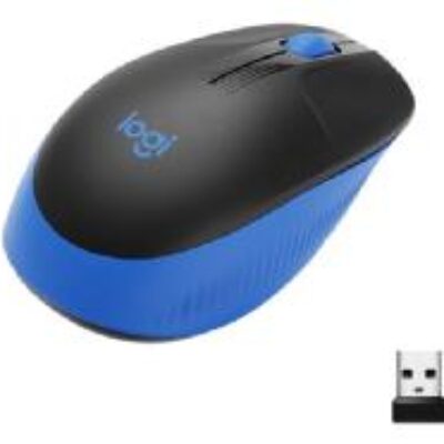 Mouse raton logitech m190 full size optico wireless inalambrico azul