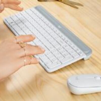 Teclado + mouse logitech mk470 wireless inalambrico blanco