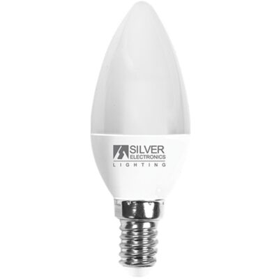 Bombilla led silver electronic vela decorativa 7w=70w – e14 – 5000k – 620 lm – luz fria – a+