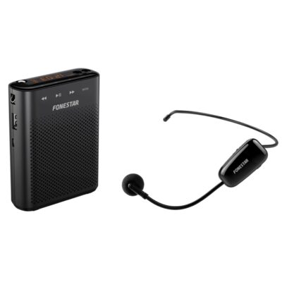 Amplificador portatil fonestar alta – voz – 30 – microfono inalambrico uhf – 30 w – usb – micro sd – mp3 – grabador – reproductor – para profesores