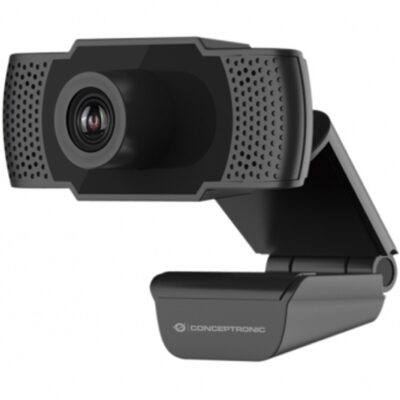 Webcam fhd conceptronic amdis01b – 1080p – usb – 30 fps – angulo vision 90º – foco manual – microfono integrado