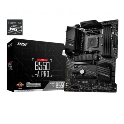 Placa base msi amd b550 – a pro am4 – atx – ddr4 x4 – max 128gb – 3200 mhz – hdmi – display port