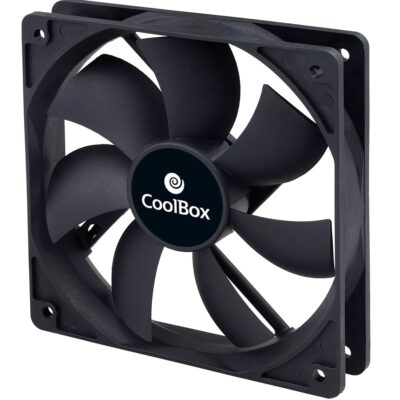 Ventilador auxiliar coolbox 12cm – 3 a 4 pines – 1500rpm – color negro