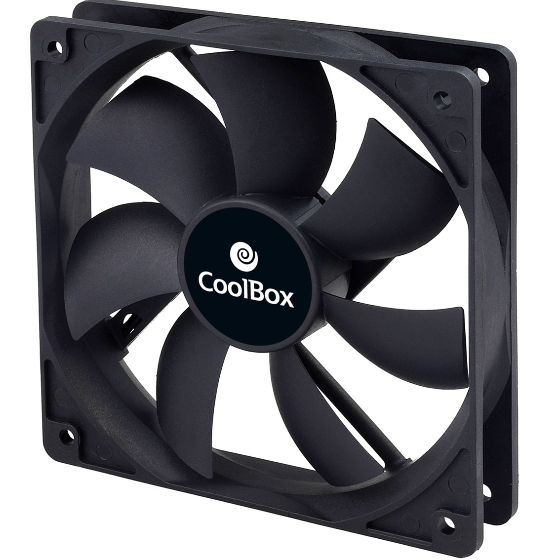 Ventilador auxiliar coolbox 12cm - 3 a 4 pines - 1500rpm - color negro