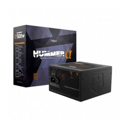Fuente de alimentacion nox 500w hummer alpha x500w 80+ bronze – semimodular atx