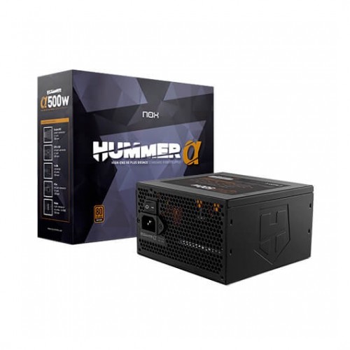 Fuente de alimentacion nox 500w hummer alpha x500w 80+ bronze - semimodular atx