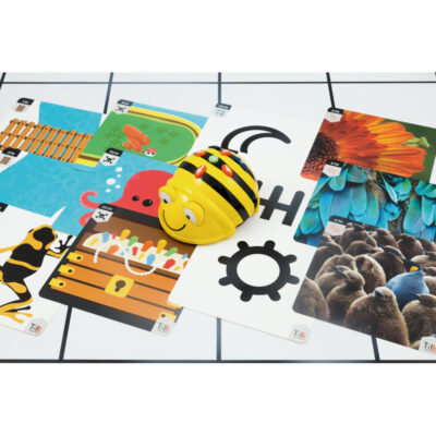 Tapete blanco bee – bot + tarjetas para tapete infantil