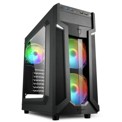 Caja atx sharkoon vg6 – w rgb 2xusb3.0 sin fuente