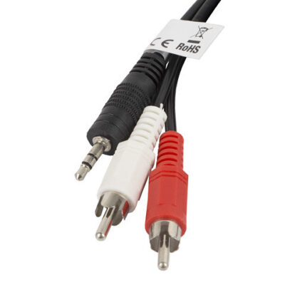 Cable estereo lanberg mini jack 3.5mm – 2x rca macho 2m