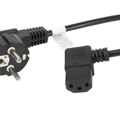 Cable de alimentacion lanberg schuko cee 7 – 7 a iec320 c13 acodado 1.8m
