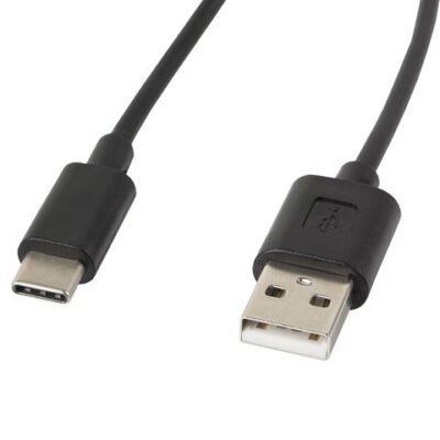 Cable usb lanberg 2.0 macho – usb tipo c macho 1.8m negro
