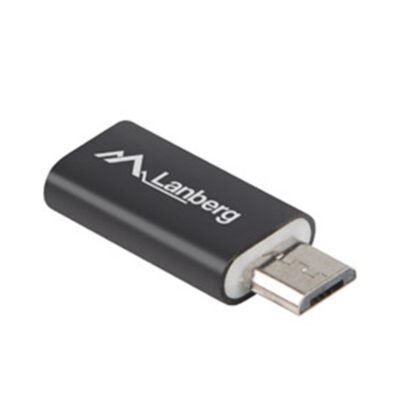 Adaptador lanberg usb 2.0 usb tipo c f – micro – b macho negro