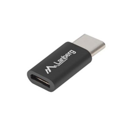 Adaptador lanberg usb 2.0 tipo c macho – micro – b hembra negro