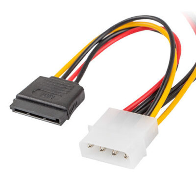 Cable lanberg alimentacion molex macho a 2x sata hembra 15 cm