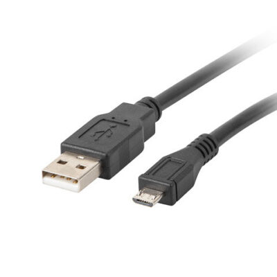 Cable usb lanberg 2.0 macho – micro usb macho 0.3m negro