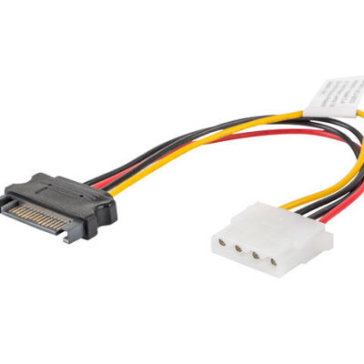 Cable alimentacion lanberg molex hembra – sata macho 15cm
