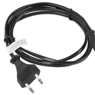Cable lanberg de alimentacion ocho cee 7 – 16 a iec320 c7 euro (radio) negro 1.8 m