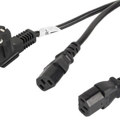 Cable de alimentacion lanberg schuko cee 7 – 7 a 2x iec320 c13 2m
