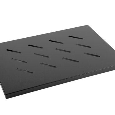 Bandeja fija lanberg 1u 496×280 mm hasta 120 kg rack de 19 negro