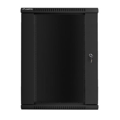 Armario rack lanberg 18u 600x450x907 auto ensamblado 19 pulgadas hasta 60 kg negro