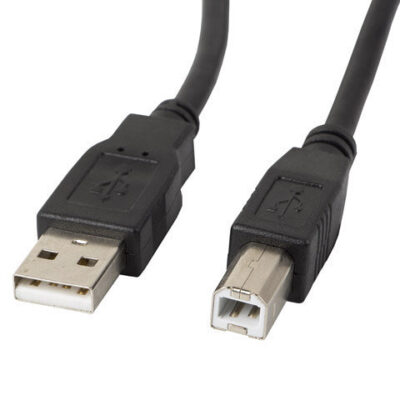 Cable impresora lanberg usb a – usb b macho – macho negro 0.5 m