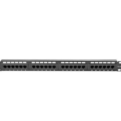 Patch panel lanberg cat.5e utp 24 puertos 1u rack 19 negro