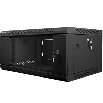 Armario rack lanberg 4u 600x450x279 auto ensamblado 19 pulgadas hasta 60 kg negro