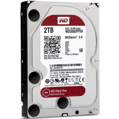 Disco duro interno hdd wd western digital nas red pro wd2002ffsx 2tb 3.5 pulgadas sata 3 7200rpm 64mb