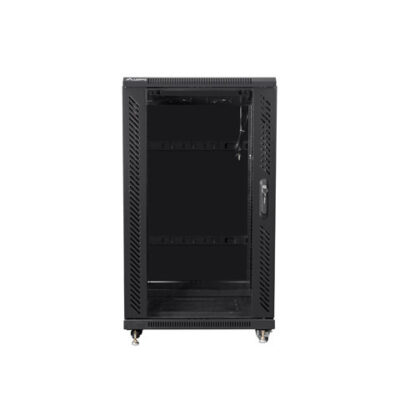 Armario rack lanberg 22u 600×600 autoensamblado 19 pulgadas hasta 60kg negro