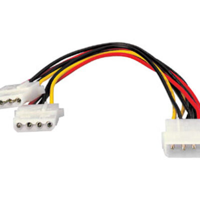 Duplicador cable de alimentacion atx equip conector molex 5.25 x2