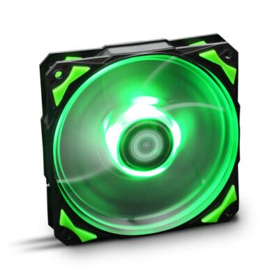 Ventilador caja nox hummer h – fan led 120mm negro led verde