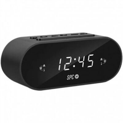Radio despertador spc frodi negro pantalla led – 2xalarmas config. – 10xmemo.fm – m.sleep