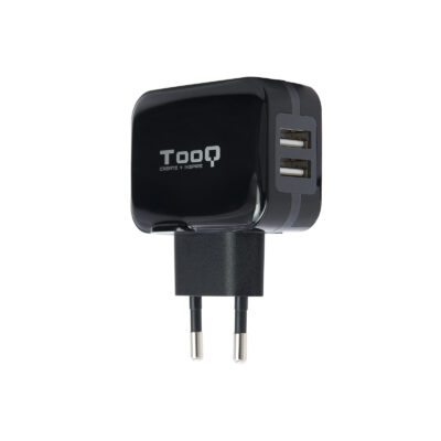 Cargador pared tooq usb tqwc – 1s02 2xusb 3.4 a(total) ai – tech negro