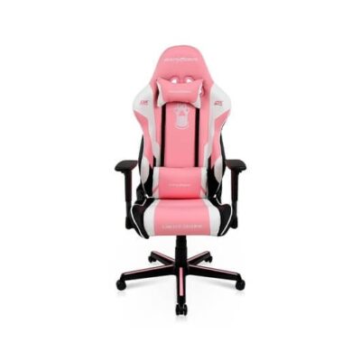 Silla gaming dxracer racing pink – white incluye cojines cervical y lumbar – gc – r95 – pwm – z1 – 81
